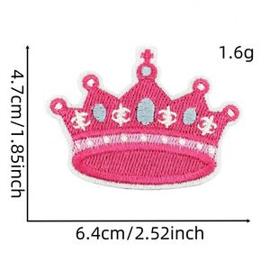 New Iron on Embroidery <b>pink</b> Crown Handbag Mouth Bikini Sunglass Disco Ball Lip Ring Patch for Clothes Hat Decoration Gift - Product Image 4
