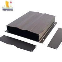 Caja de Control montada en la pared con brida de una pieza de aleación de aluminio extruido CNC, carcasa electrónica, carcasa de batería anodizada, carcasa de PCB
