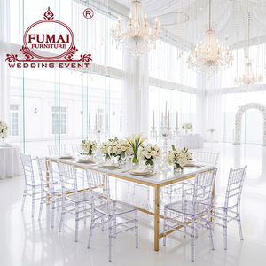 ชุดเก้าอี้อะคริลิคทันสมัย FUMAI FURNITURE พร้อมโต๊ะโครงสีทอง สำหรับงานแต่งงาน งานอีเว้นท์ และเฟอร์นิเจอร์โรงแรม - Product Image 2