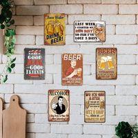 Carteles de chapa de cerveza divertidos Vintage Retro Pub Metal Poster Bar Club Publicidad Placas decorativas con gran promoción