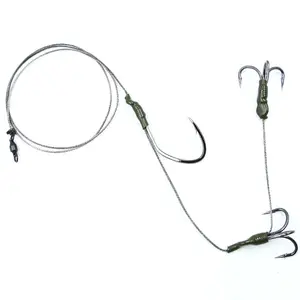 Selco High Carbon Carbon Steel Fishhooks Highly Effective Rig 3 Anchor Catfish Fishing Hooks For Catfishing