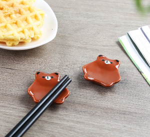 Upclayhome Pris De Steak Restaurant Personnalisé Noir Angus Taureau Vache En Céramique Animal Logo Baguettes Titulaire - Product Image 2