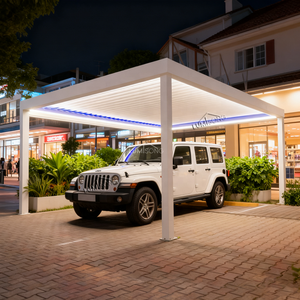 Cochera Moderna de Aluminio para un Solo Automóvil, Impermeable, Duradera, Fácil de Ensamblar, con Acabado con Recubrimiento en Polvo, Refugio para Automóviles al Aire Libre, 10 Años de Garantía - Product Image 3