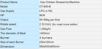 Nouvelle machine à shawarma au gaz à 3 brûleurs en acier inoxydable de haute qualité, grande capacité, prix d'usine