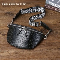 Tas Pinggang Pria Bermotif Buaya Baru Tas Dada Kapasitas Besar Klasik Tas Selempang Tas Pria Fashion Luar Ruangan
