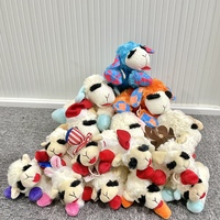 Jouet pour chien en peluche Lambchop personnalisé OEM avec couineur pour chiens de grande, moyenne et petite taille, jouet interactif à mâcher et à apporter, mignon mouton en peluche