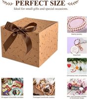 Faltbare Weihnachts-Geschenkbox mit Eigenem Logo Kraftpapier-Geschenkbox mit Wildblumen-Verpackung