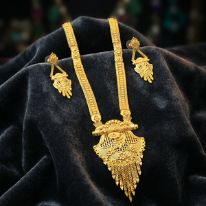 Wholesale 14K 18K 24K Micron Gold Fashion Long Jewelry Set Traditional Wedding Long Jewelry Set Micron Forming Long Jewelry Set - Product Image 1