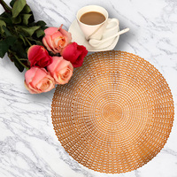 Prix d'usine en gros pour les sets de table ronds en PVC creux et les tables à manger