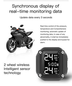Einfacher digitaler externer 0 bis 6 Ba <span class=keywords><strong>TPMS</strong></span>-Ventils ensor <span class=keywords><strong>Autel</strong></span> Reifendruck überwachungs system für Motorrad Motos Motorrad Kit - Product Image 4