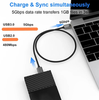 Câble de charge pour disque dur USB 3.0 Micro B vers Micro USB3.0 Câble SATA externe rapide pour HDD/SSD Compatible avec le téléphone