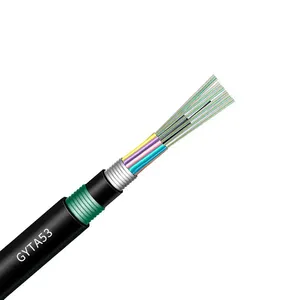 GYTA GYTA53 kabel optik serat lapis baja mode tunggal G652D inti 24 48 96 144 tahan air luar ruangan