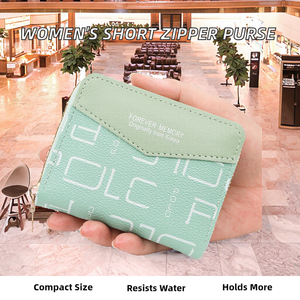 Monedero Corto para Mujer con Diseño de Letras, Abertura Suave, Gran Capacidad, Forro de Nailon, Impermeable - Product Image 2