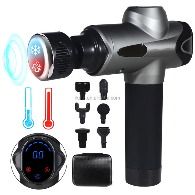 China Supplier 6 Speed Massage Gun Cordless Handheld Massageador 30 Speeds With 6 Massage Head Vibration Body Muscle Massage