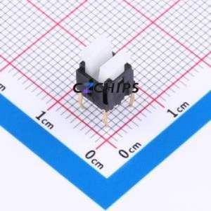 TR1-01 Push Button Switch Through hole Switch Single Pole Single Throw - Normally Open Round Plunger Through Hole 10mA - Product Image 1