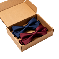 Boîtes de produits personnalisées pour nœuds papillon, boîte élégante et fine en carton ondulé recyclable pour accessoires de mariage, emballage cadeau pour la vente au détail