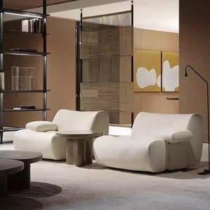 Nouveau canapé modulaire incurvé en tissu chenille ERNEST de style italien, mousse à haute densité pour petits/grands espaces, hôtels, clubs - Product Image 3