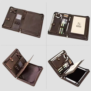 Chuyên nghiệp điều hành chính hãng da kinh doanh tiếp tục danh mục đầu tư tổ chức với dây kéo cho nam giới, phụ nữ, danh mục đầu tư làm việc - Product Image 4