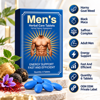 Comprimés OEM de Horny Goat Weed, Maca Noire et Safran pour la Vitalité et l'Énergie Masculine, Marque Privée, 6 Comprimés