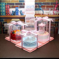 Boîtes à gâteaux en PVC pour mariage, boîtes en papier kraft avec pelliculage mat et vernissage pour boulangerie et stockage alimentaire