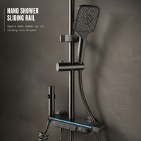 Ensemble de douche à affichage numérique unique, finition bronze