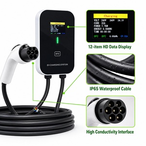 Borne de recharge murale NACS pour véhicules électriques 7kW 32A avec câble de 5m, WiFi et 4G – Station de charge intelligente AC pour l'Amérique du Nord (Usage domestique) - Product Image 3