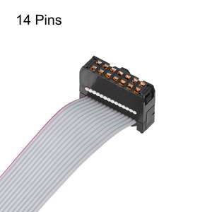 Uxcell – câble plat IDC à 14 broches, pas de 2.54mm, connecteur FcFc gris de 1m pour appareil photo numérique, ordinateur portable, téléviseur LCD, imprimante 3D - Product Image 5