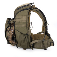 Sac à dos de chasse en plein air avec panneau de transport pour casque, sangles MOLLE et ceinture ergonomique