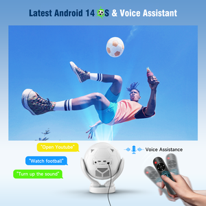 Nouveau design HY320F FHD, projecteur LCD à courte focale compatible 8K, Android 14, 500 lumens, 1+8 Go, mini portable - Product Image 5