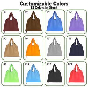 Bolsa de Compras Personalizada de Fábrica con Logotipo, Reutilizable, de Poliéster Ecológico, Bolsas de Supermercado al por Mayor, Plegables - Product Image 2