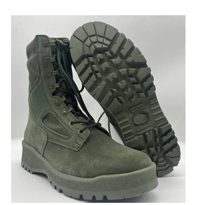 TSB21 Ankle Light Weight Outdoor Sports Hiking Hunting Camping Boots Breathable Green Suede Rubber Outsole - Product Image 4