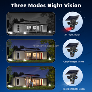 Hongnaer 12MP không dây 4G 3 ống kính năng lượng mặt trời bảng điều khiển điện surveil PTZ máy ảnh eseecloud Ngoài trời 4G Thẻ Sim an ninh năng lượng mặt trời cctv camera - Product Image 5