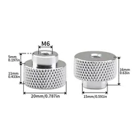 Écrou moleté en aluminium M5 M6 M8 pour fixation à main, écrou de blocage pour structure aéronautique en alliage d'aluminium, écrou de serrage manuel, raccord générique
