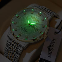 Montre à quartz pour homme, chiffres romains, index en cristal, cadran guilloché, fenêtre de calendrier, résistance à l'eau 30m, bracelet Jubilé