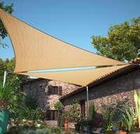 Voile d'ombrage pour piscine, patio et jardin, auvent rectangulaire avec fixation par cordes à anneaux en D pour terrasse et salon de jardin