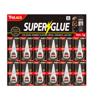 Colle instantanée à forte adhérence, superglue pour bois, caoutchouc, tissu, chaussures, réparation rapide, 3g x 12 pièces, carte blister