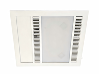 Mini Chauffage Infrarouge Halogène 1000W, Ventilateur d'Extraction 55W, Éclairage LED 12W, Ventilation 500m³/h, Débit d'Air, Montage Plafond, Plastique
