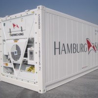 Fabrieksdirect 40 voet Thermo King vriescontainer met nauwkeurige temperatuurregeling voor de logistiek van vis, fruit, vlees en vaccins.