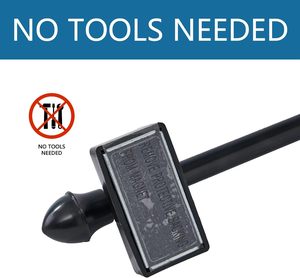 Batang Tirai Magnetik Multifungsi Dapat Disesuaikan untuk Pintu/Jendela Logam Tanpa Perlu Alat 16-28 Inci Hitam 2-Pak - Product Image 2