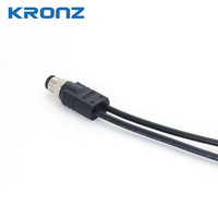 Câble en Y KRONZ M12 4P avec connecteur mâle vers deux câbles à extrémités libres 3M, étanche IP67, répartiteur en Y pour capteurs et actionneurs industriels