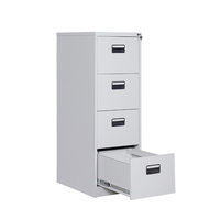 Meubles de bureau modernes en métal et acier, armoire de rangement verticale à 4 tiroirs pour atelier et école