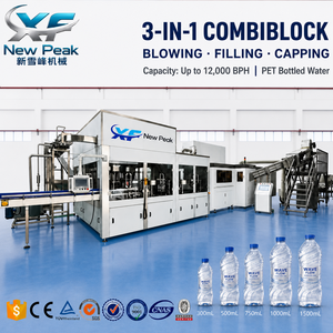 Nouvelle machine de remplissage et de bouchage automatique d'eau minérale Peak 3-en-1 Combiblock pour usine de production d'eau purifiée - Product Image 1
