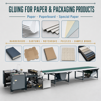 JS-650A Couverture Rigide Livre Encolleuse Blanc Colle Faisant La Machine Machine de Collage pour le Carton