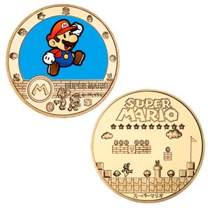 Pièce commémorative populaire de la marque Mario, à thème anime, plaquée or, en fer moulé sous pression, imprimée en typographie, cadeau souvenir, artisanat métallique - Product Image 2