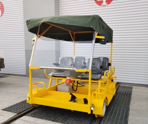 Meistverkaufter Tiegong Eisenbahn-Inspektionswagen LPC-4 mit Elektroantrieb, Stahl-Aluminium-Karren für - Product Image 2