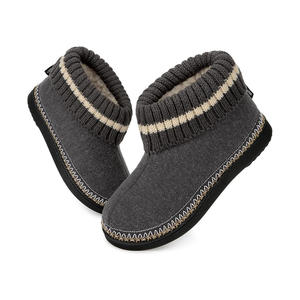 <span class=keywords><strong>Bottes</strong></span> de pantoufles en feutre confortables et chaudes en mousse à mémoire de forme pour <span class=keywords><strong>femmes</strong></span> avec doublure en polaire floue col tricoté chaussures de maison antidérapantes chaussons pantoufles - Product Image 6