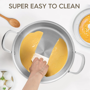 Bộ nồi nấu ăn bằng thép không gỉ 3 lớp có nắp kính, nồi nước dùng ba lớp dùng để luộc mì, hầm, bếp từ - Product Image 6