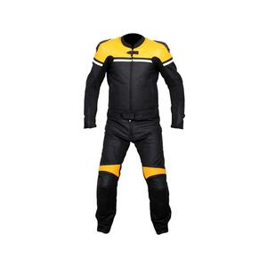 Traje de carreras de cuero de motocicleta personalizado transpirable de último estilo de Color amarillo negro Trajes de cuero de carreras de motociclista - Product Image 1