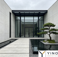 Fenêtre à battant en verre double vitrage, cadre en aluminium durable, facile à utiliser et à entretenir, vente en gros moderne