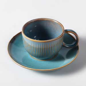 Vajilla Irrompible <span class=keywords><strong>de</strong></span> Estilo Árabe Antiguo, <span class=keywords><strong>Tazas</strong></span> <span class=keywords><strong>de</strong></span> Café <span class=keywords><strong>de</strong></span> Cerámica Transparente para <span class=keywords><strong>Té</strong></span>, Capuchino y Espresso con Plato y Logotipo - Product Image 2